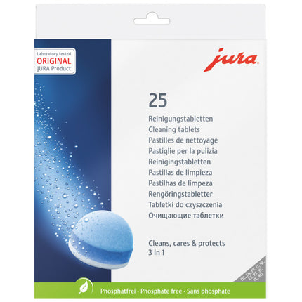 JURA 3-FASE RENSETABLETTER 25 STK. - (ca. 5.000 koppar)