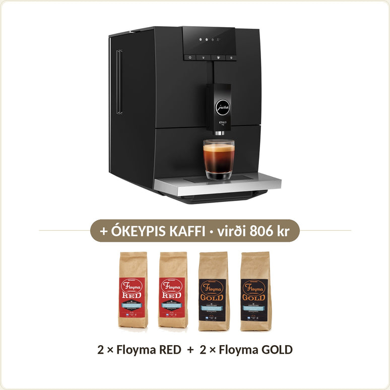 Ókeypis kaffi við: 2 × Floyma RED + 2 × Floyma GOLD