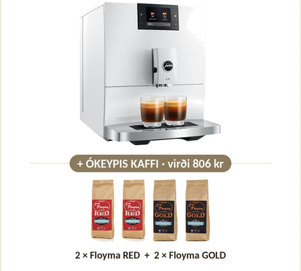 Ókeypis kaffi við: 2 × Floyma RED + 2 × Floyma GOLD