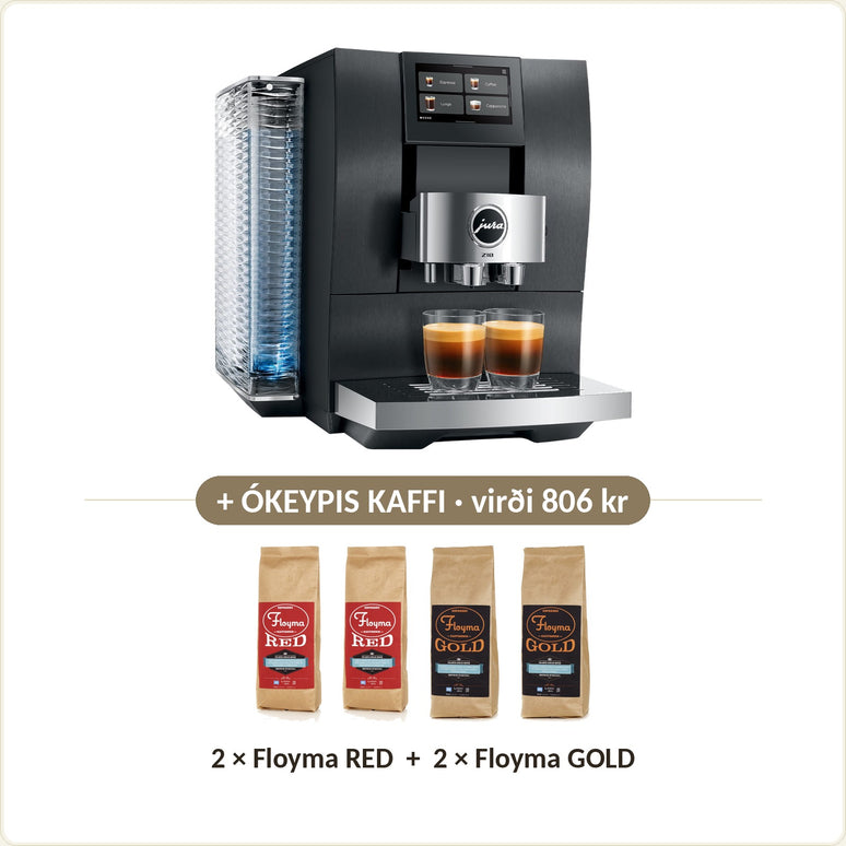 Ókeypis kaffi við: 2 × Floyma RED + 2 × Floyma GOLD