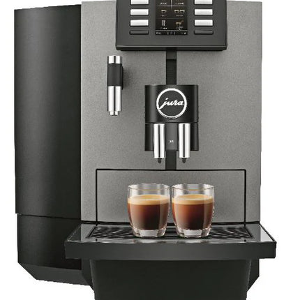 REFURBISHED JURA X6 (EA) DARK INOX PROFESSIONAL (80 KOPPER PR. DAG) - PROFESSIONEL KVÆRN