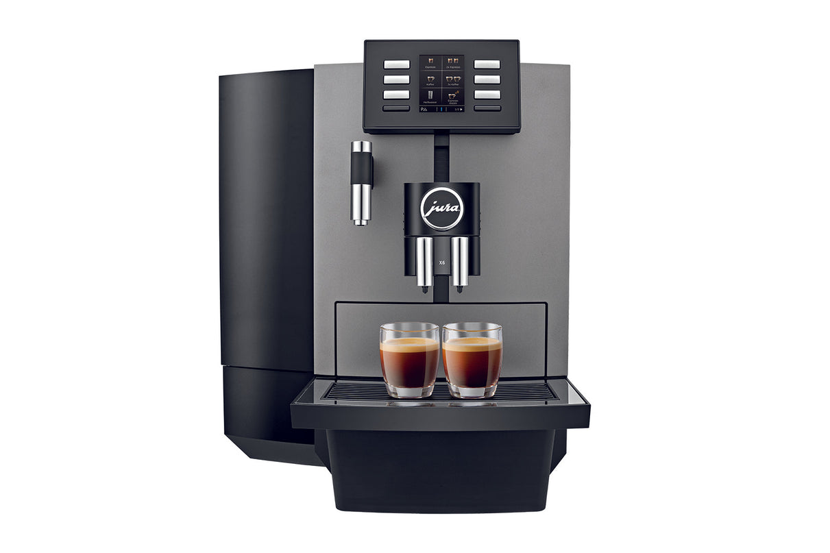 REFURBISHED JURA X6 (EA) DARK INOX PROFESSIONAL (80 KOPPER PR. DAG) - PROFESSIONEL KVÆRN