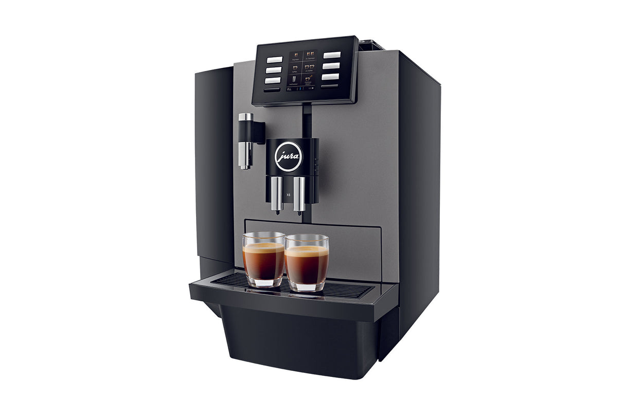 REFURBISHED JURA X6 (EA) DARK INOX PROFESSIONAL (80 KOPPER PR. DAG) - PROFESSIONEL KVÆRN