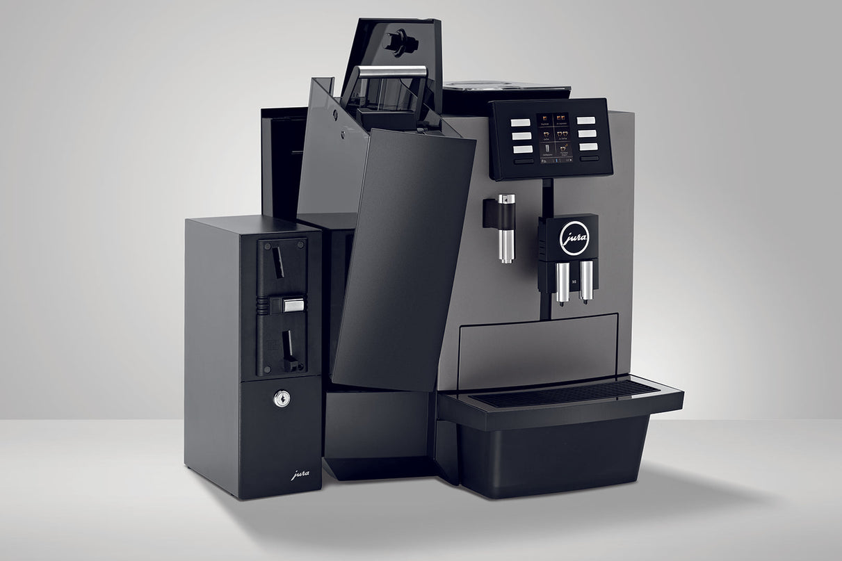 REFURBISHED JURA X6 (EA) DARK INOX PROFESSIONAL (80 KOPPER PR. DAG) - PROFESSIONEL KVÆRN