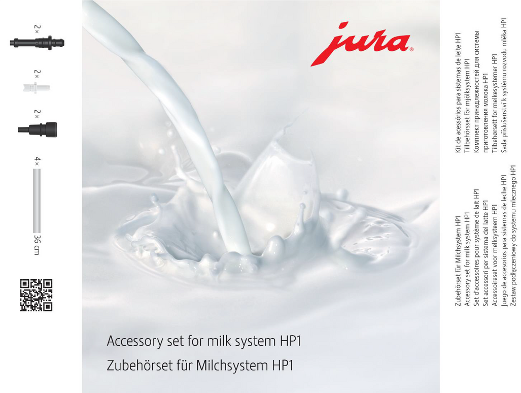 JURA HP1 MÆLKESLANGEKIT (MICRO 9/90, ENA 8, A7, E6/60 G1, E8 G1, E80 G1 OG G2 OG WE8)