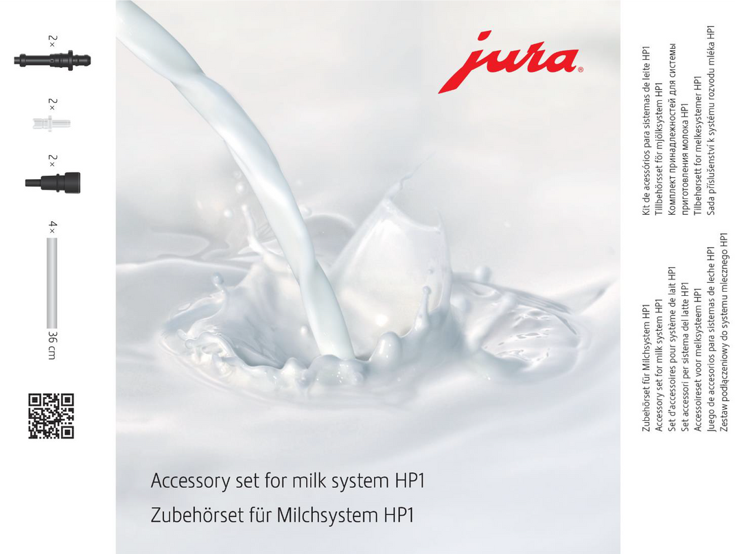 JURA HP1 MÆLKESLANGEKIT (MICRO 9/90, ENA 8, A7, E6/60 G1, E8 G1, E80 G1 OG G2 OG WE8)